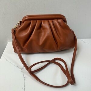 Urban Expressions brown vegan leather clutch purse